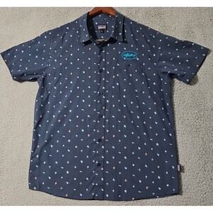 Patagonia Go To Shirt Mens L Navy Geometric Pattern Button‎ Shirt 52691 Hawaiian
